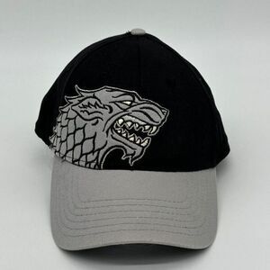 Game Of Thrones Hats Adult OSFA Black Gray Wolf House Stark Snapback Cap Men NEW